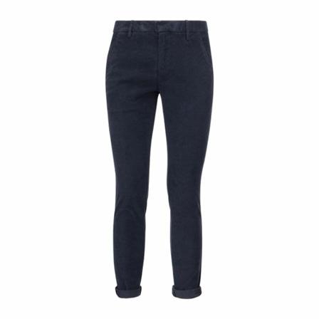 Dondup, Slim Velvet Trousers Blauw, Heren, Maat:W35,Katoen