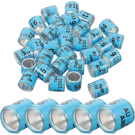 Due Ring 100 stk Fuglering Fotringer Fargerike Nummererte Fugleidentifikasjonsringer Due Fot Identifiseringsringer Fjærfe Fotringer Himmelsblå Land Ra