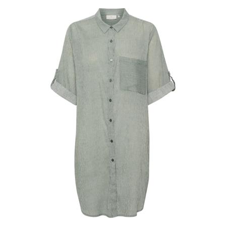 Kaffe KAvivian Shirt Kjole 3/4 Grøn, Dame, Størrelse: L