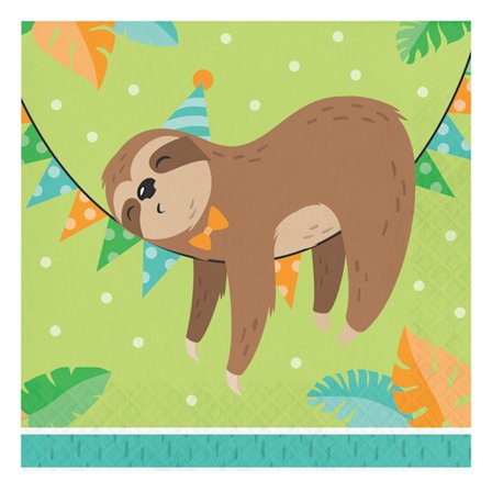 Creative Party Pappersservett med Sengångare (16-pack) One Size Grön/M