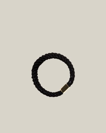 Dark Department Fat Hair Tie W/Gold Czarny Akcesoria Dziewczyna - Kids Brand Store
