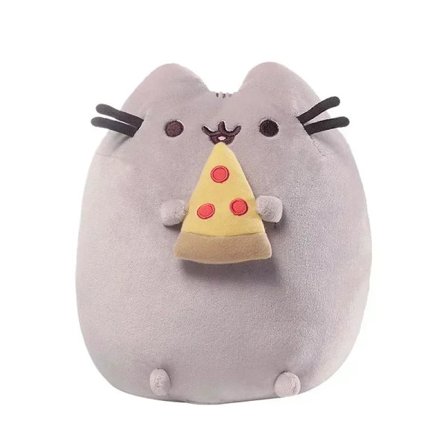Pusheened plyschleksak Kawaii Munk Unicorn Rum Dekoration Tecknad Potatischip Glass Pizza Tårta Katt Gosedjur Docka Present