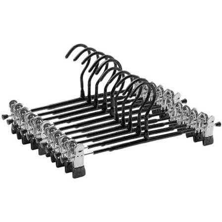 Nederdelsbøjler - Buksebøjler med klemmer Pakke med 10 Justerbare klemmebøjler til bukser Bukser Tøj-A