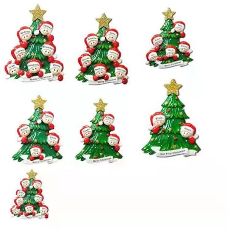 Joulukoristeet Puukoristeet 3 NIMET 3 NIMET