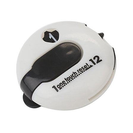 Minigolf slagtæller, enkelt vedhæftet score tæller op til 12