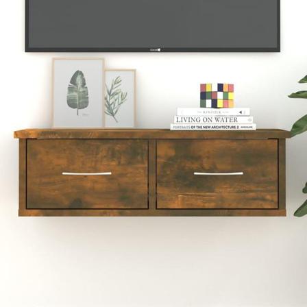 Vidaxl Väggskåp Rökfärgad Ek 60x26x18,5 Cm Konstruerat Trä Brun