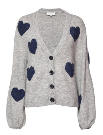 Kiki Cardigan Stickad Tröja Cardigan Grå Fabienne Chapot