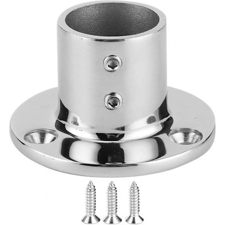 Cylinderbase, Bådrelingbase, Rund Rørbase, 316 Rustfrit Stål Cylinderbase 90 Grader Marin Håndlistebeslag Til 32mm Rør