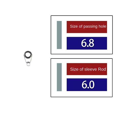 Vavan ohjaussilmukka, keraaminen rengas 6,0 mm 6,0 mm