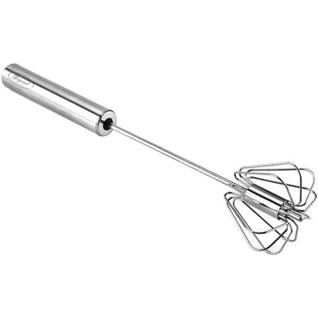 Æggepisker i rustfrit stål, hånddrevet mixer til blanding, piskning og omrøring (30 cm)