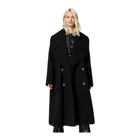 Twinset, Double-Breasted Coats Czarny, Kobieta, Rozmiar: S