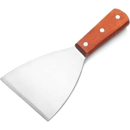 Grill Skraber Stegeplade Rustfrit Stål Kommerciel Kvalitet 8 1/4 Tommer Teppanyaki