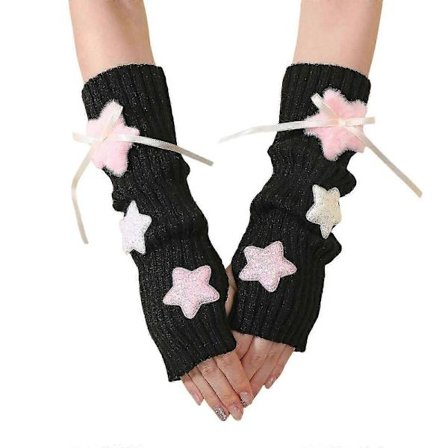 Tyylikkäät pitkät resorihihansuut käsineet käsivarsien lämmittimet ylisuojus tekstiviestittelyyn käsienlämmitin 2000-luvun trendi monivärinen