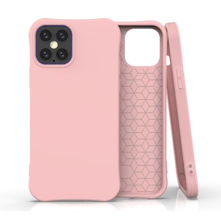 Iphone 12 / 12 Pro - Shockproof Matt Tpu Skal - Ljus Rosa Lightpink Ljus Rosa