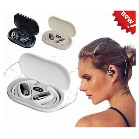 Sportiga Bluetooth-hörlurar med öronkrok, öppna Bluetooth 5.4-hörlurar, trådlösa brusreducerande 3D-surroundljudshörlurar med öronkrok