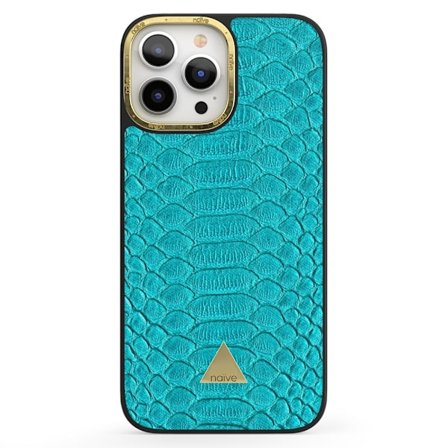 Naive iPhone 13 Pro Max Skal - Turquoise Snake