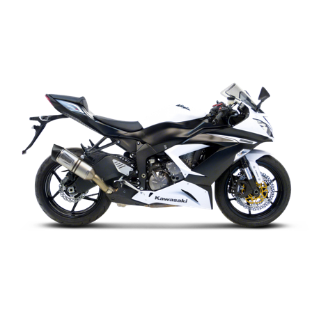 Slip-On LeoVince LV One EVO Edelstahl-Carbon - Kawasaki Ninja ZX-6R 2009-2018