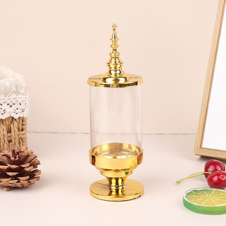 1 st galvanisering guld och silver plast cylindriskt ljus H