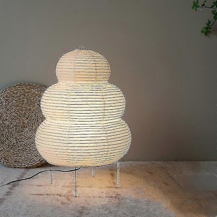 Japansk Kreativ Stativ Golvlampa Sovrum Sängbord Skrivbord Vit Ris Papper Bordslampa Hem Hotell Loft Belysning Dekorativ Stå-lampa