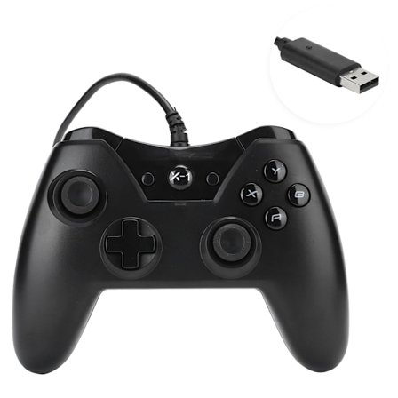 X1 Trådbunden Gamepad Svart Spelkonsoll Ansluter PC Används för Xbox One Spelmaskin
