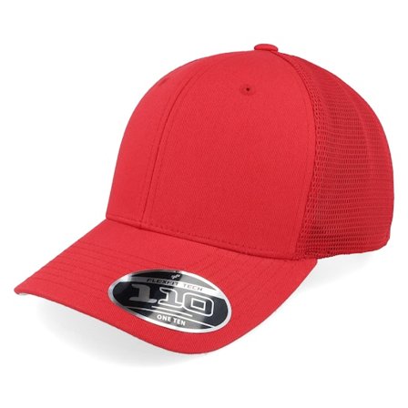 Flexfit - Red trucker Czapka Z Daszkiem - Red Mesh Cap 110 Trucker @ Hatstore