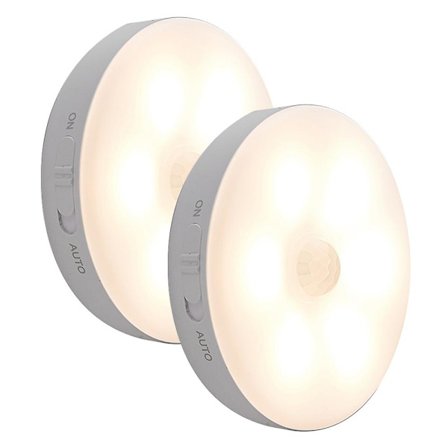 Oppladbar kranelampe, påklistrelys med stort batteri, lysstyrkejusterbart hvitt lys