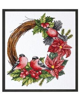 Stickpackung Bild Weihnachtskranz - Abris Art
