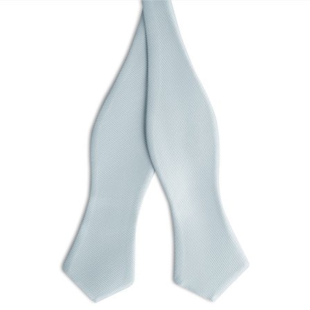 Arctic Blue Self-Tie Grosgrain Diamond Tip Bow Tie for Men - Self-tie bow ties