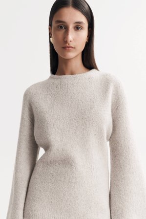 Soft Goat - Boucle Top - Women cashmere sweater - M - Sand