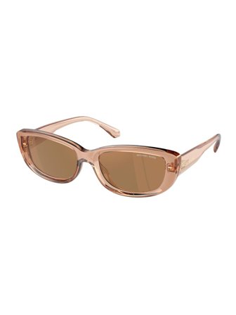 Michael Kors Women's sunglasses with a frame made of injected in brown transparent and plastic lenses in brown solid back