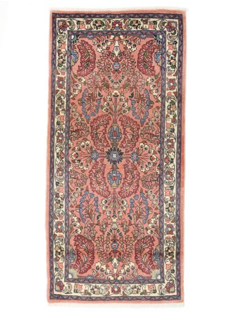 Sarough Teppich Handgeknüpft 67X140 Persien