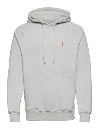 Regular Fit Raglan Hoodie Sweatshirt Hoodie Grå Revolution