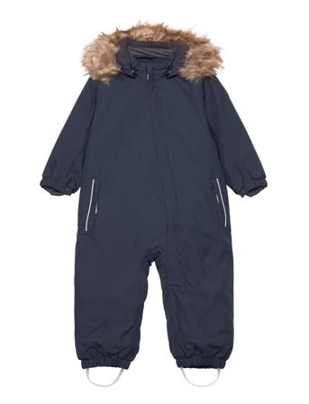 Coverall W. Fake Fur Color Kids Navy