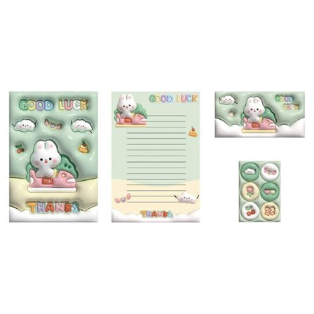 Konvolutt Brevhode Sett Skrivesaker Papir GRØNN