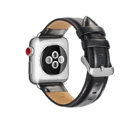 Premium Leather Band Apple Watch Series 10 46mm Black