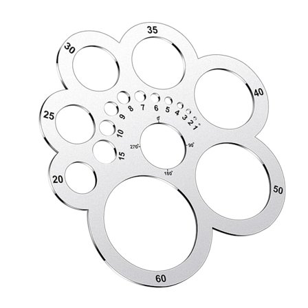 Rund lærhjørneskjærings linjal i rustfritt stål for lærprosjekter