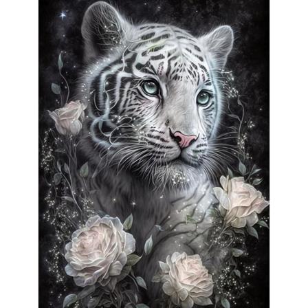 2023 suosittu tiikeri timanttimaalaus aikuisille ja lapsille, vaaleanpunainen