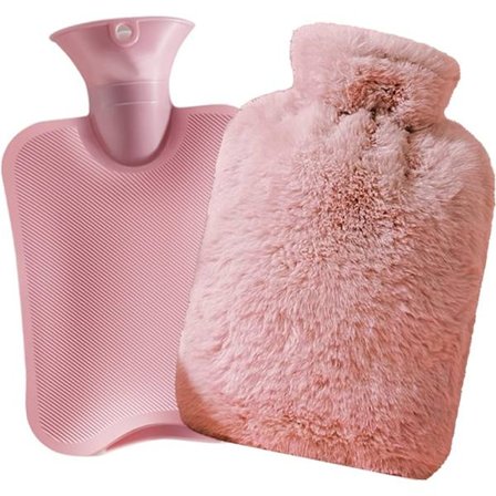 Varmvattenflaska med fodral, varmvattenpåse 2 liter varmt vatten, ZQKLA