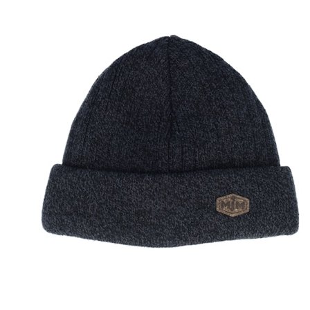MJM Hats - Gris cuff Bonnet - Beanie No Wind 32 Wool Mix Anthracite Cuff @ Hatstore
