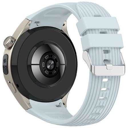 Yhteensopiva Huawei Watch 5 42mm kanssa, raidallinen silikoninen säädettävä rannekoru, yksivärinen pehmeä ranneke