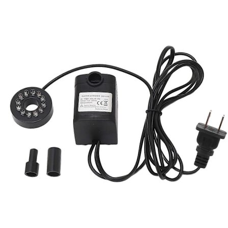 Nedsænkbar Pumpe 8W 600LPH IP68 Ultra Støjsvag Fontæne Vandpumpe med Farverigt LED Lys til Dam Akv