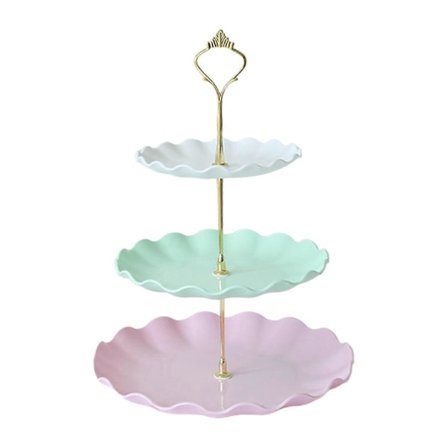 3-etasjes Cupcake Stativ, Dessert Display Stativ, BPA-fri, Stor Kapasitet, Enkel Montering, Kake Stativ (LGL)
