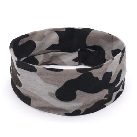 Camouflage Pannband Gym Outdoor Sport Grå Camo Grå