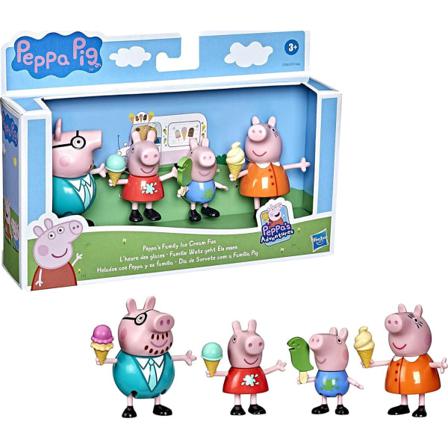 Greta Gris Peppa Pig Family Ice Cream Fun Figurset 4-pack Multifärg One Size