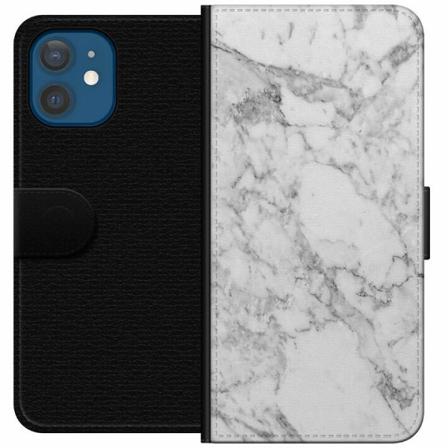Apple Iphone 12 Plånboksfodral Marmor Vit