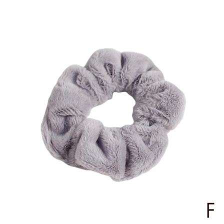 1x Mjuka Varma Vinterhår Scrunchies För Flickor Söt Plysch Elastisk