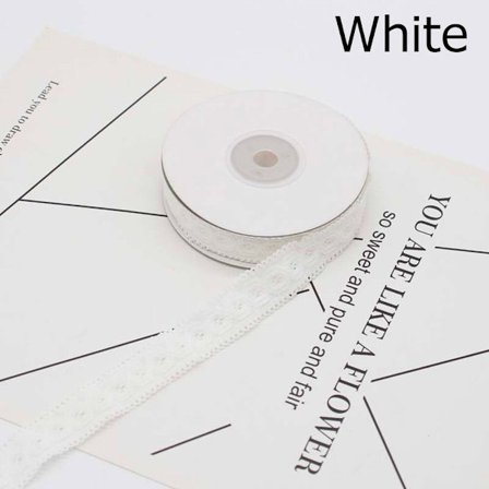 50 Jardin kuminauha Pitsi Stretch Trims VALKOINEN