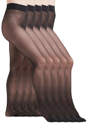 Decoy Strumpbyxor "perfect Fit" | 5-pack 30 Denier Svart Leggings Dam S-M