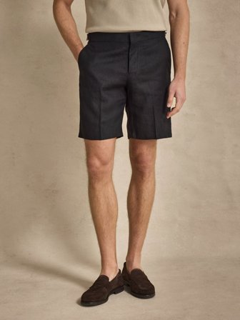 John Henric Men's Schwarze Shorts Regular Fit Size 48