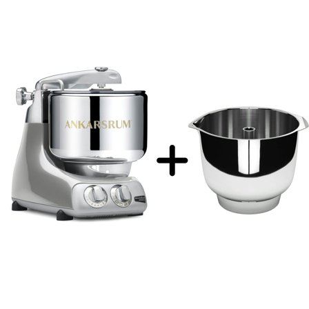Ankarsrum AKM 6230 köksmaskin + Assistent Original vispskål, silver | Köksmaskiner > Köksassistenter | Bagaren och Kocken